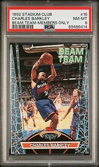 1992 Stadium Club Beam Team 15 Charles Barkley Members Only PSA 8