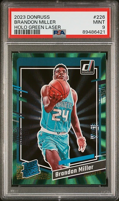 2023 Panini Donruss 226 Brandon Miller Holo Laser PSA