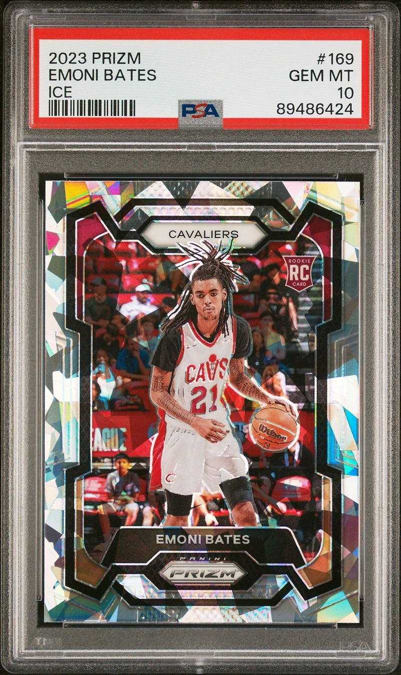2023 Panini Prizm 169 Emoni Bates Ice PSA 10