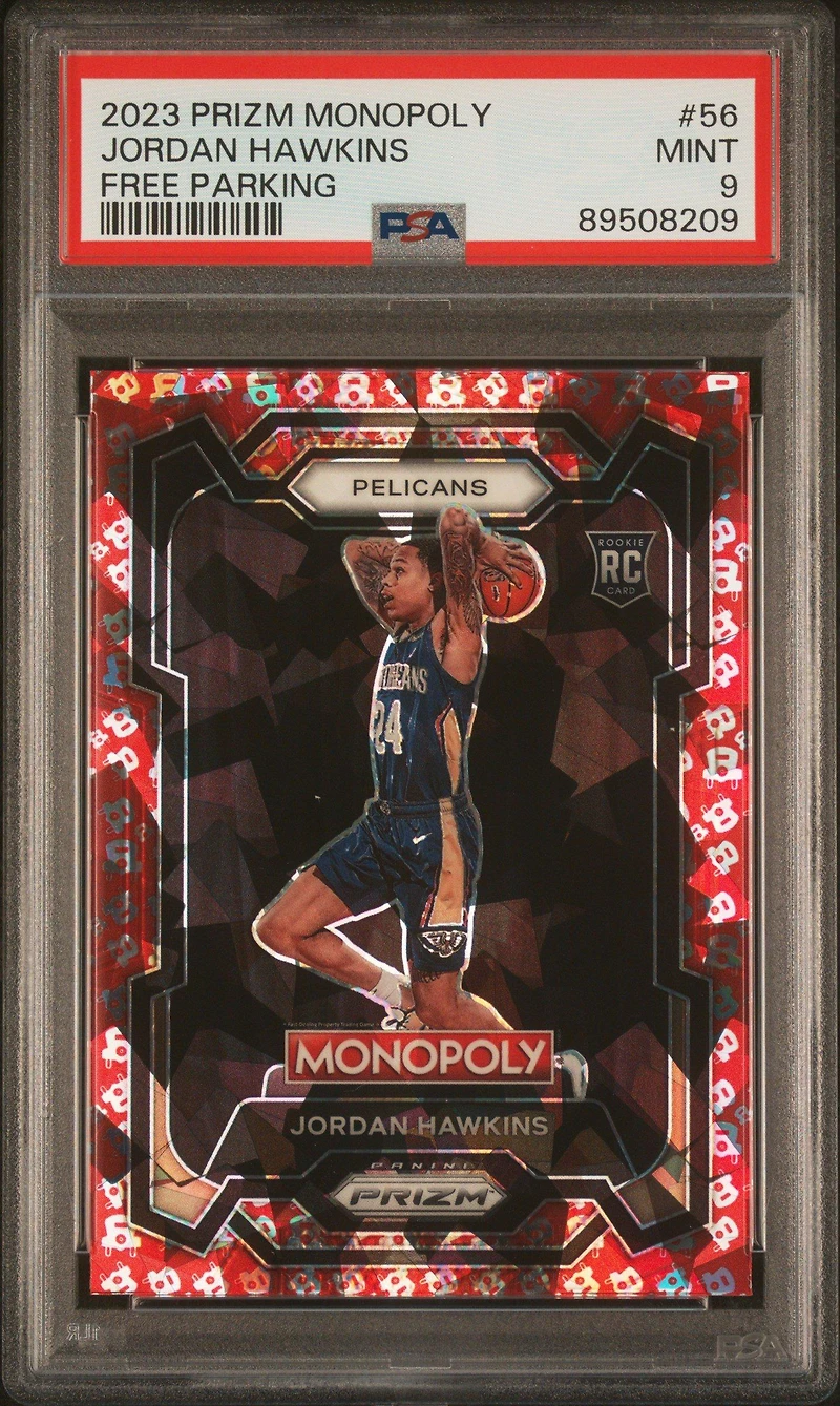 2023 Panini Prizm Monopoly 56 Jordan Hawkins Free Parking PSA 9