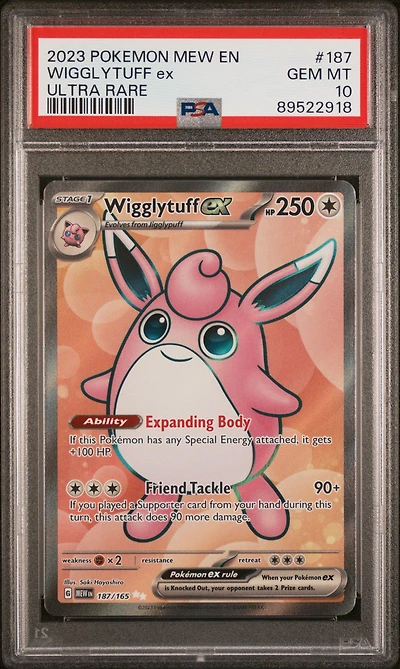 2023 Pokemon Mew En-151 187 Wigglytuff Ex Ultra Rare PSA