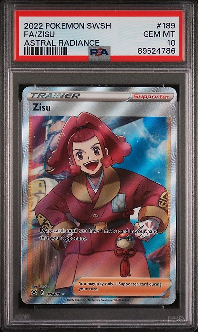 2022 Pokemon Sword & Shield Astral Radiance 189 Full Art/zisu PSA 10