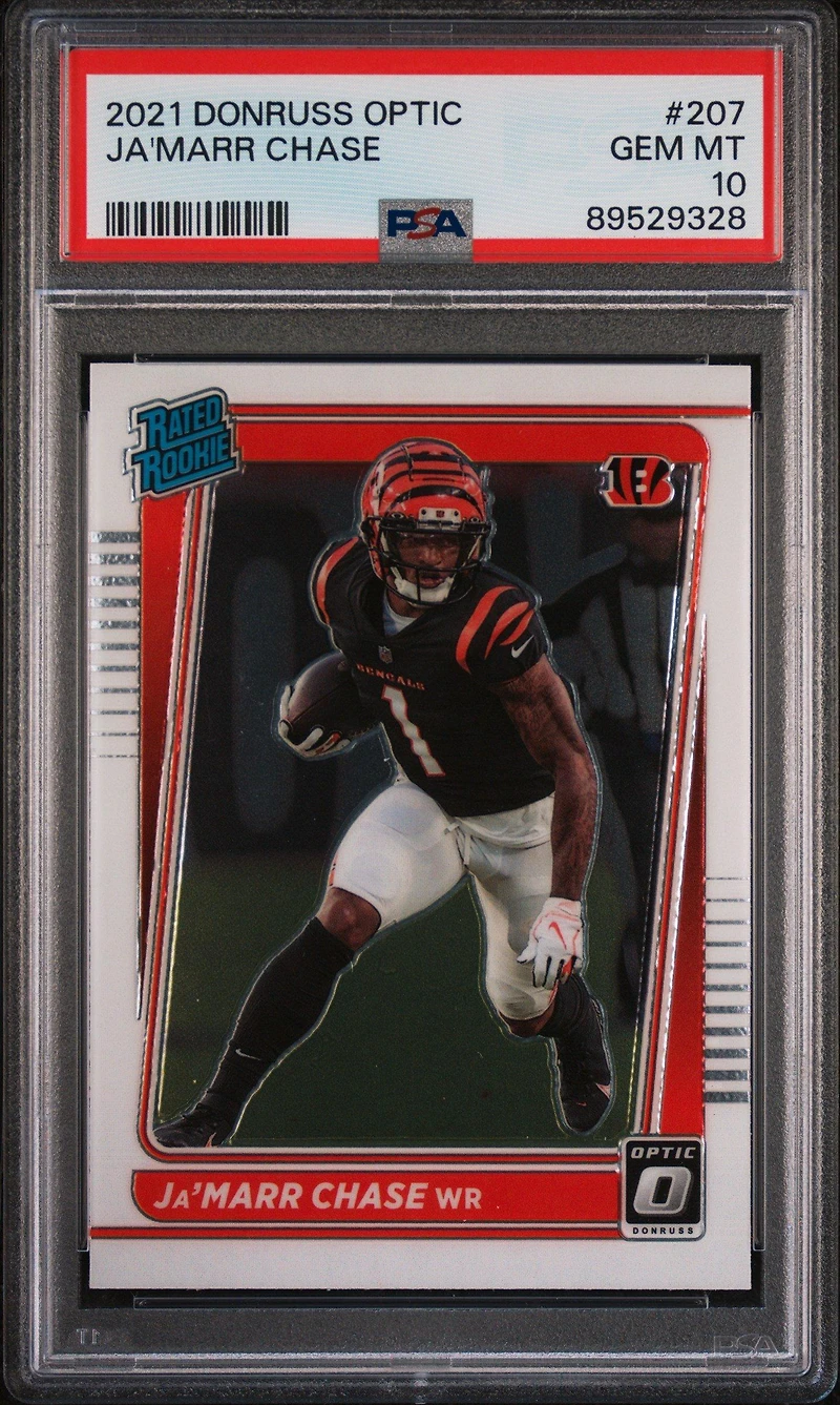 2021 Panini Donruss Optic 207 Ja'marr Chase PSA 10