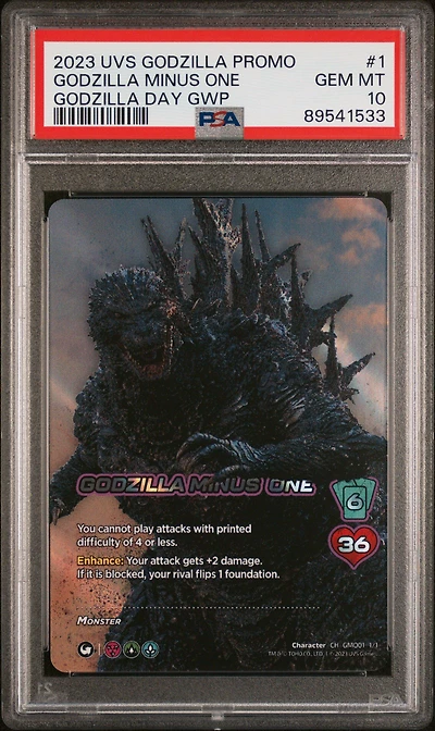 2023 Universus Godzilla Promos 1 Godzilla Minus One Tcgplayer Godzilla Day Gift With Purchase PSA 10