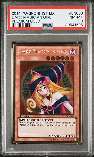 2014 Yu-gi-oh! Premium Gold En033 Dark Magician Girl PSA 8