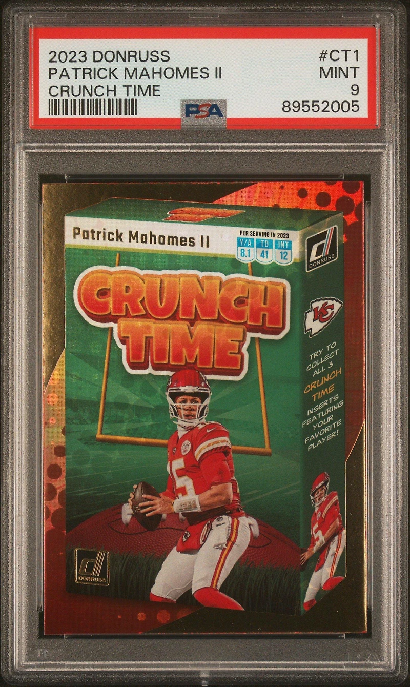 2023 Panini Donruss Crunch Time Ct1 Patrick Mahomes Ii PSA 9