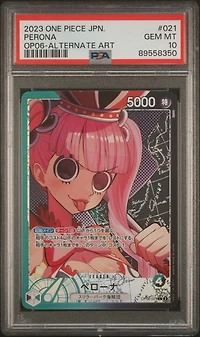 2023 One Piece Japanese Op06-wings Of The Captain 021 Perona Alternate Art PSA 10