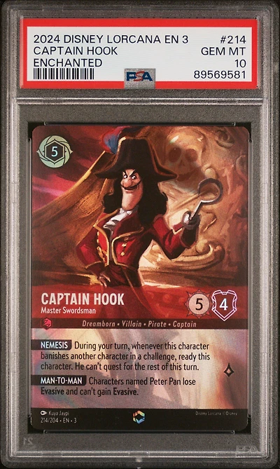 2024 Disney Lorcana En 3-into The Inklands 214 Captain Hook