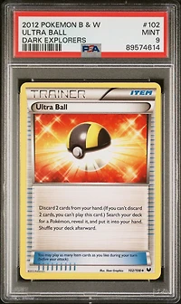 2012 Pokemon Black & White Dark Explorers 102 Ultra Ball PSA 9