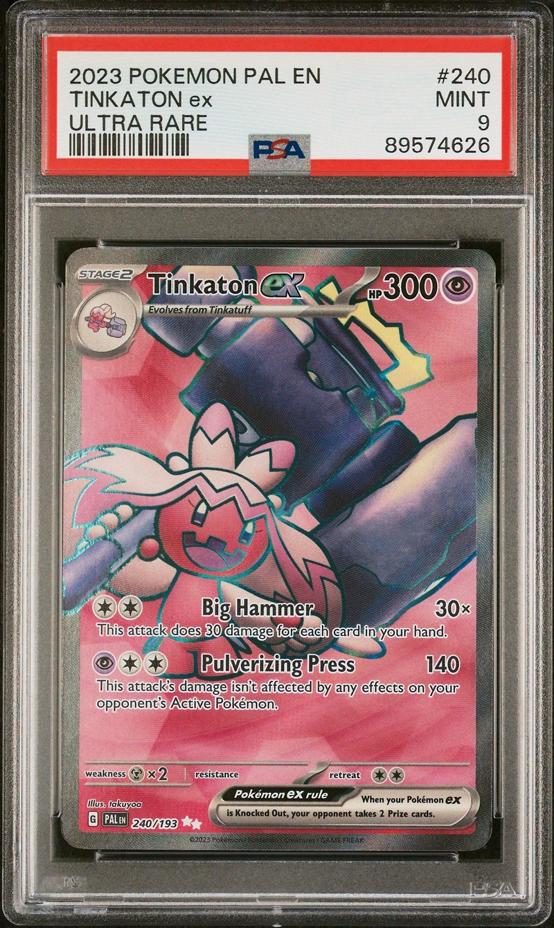 2023 Pokemon Pal En-paldea Evolved 240 Tinkaton Ex PSA 9