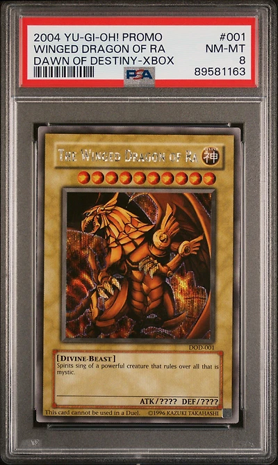 2004 Yu-gi-oh! Promo 001 Winged Dragon Of Ra PSA 8