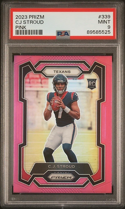 2023 Panini Prizm 339 Cj Stroud Pink Prizm PSA 9