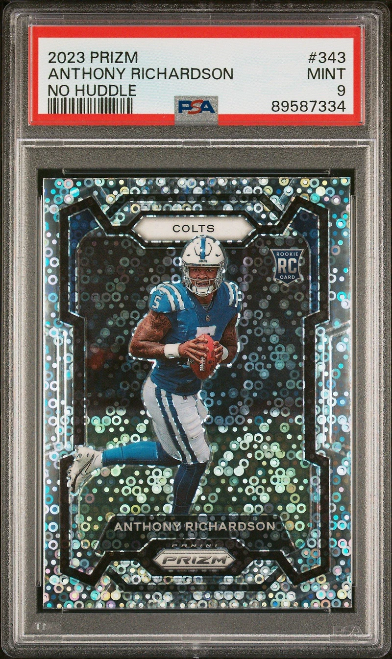 2023 Panini Prizm 343 Anthony Richardson No Huddle PSA 9