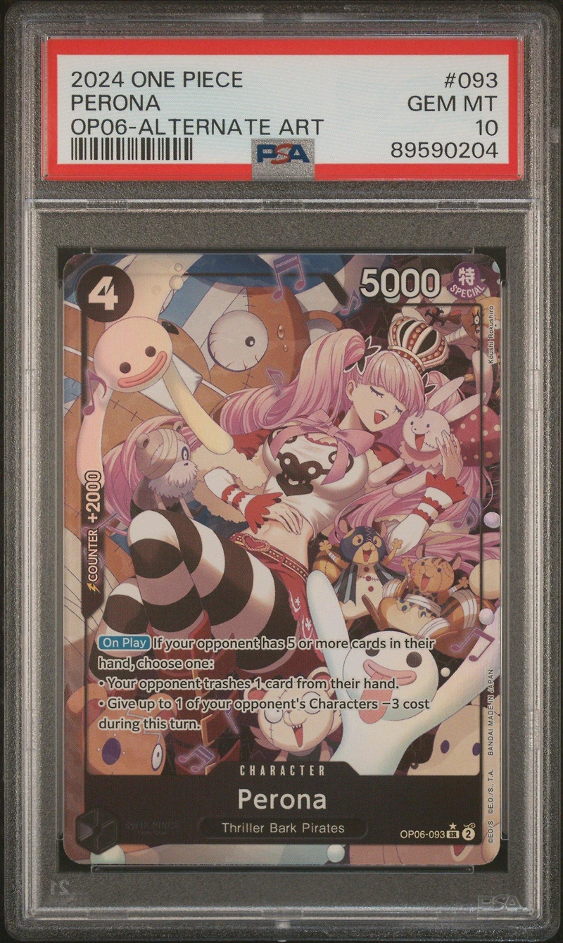 2024 One Piece Op06-wings Of The Captain Perona Alternate Art PSA 10