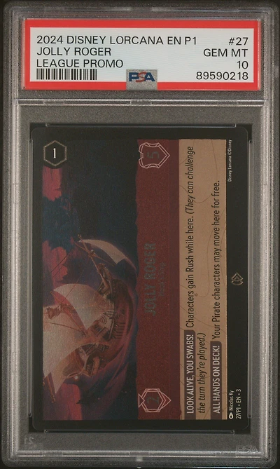 2024 Disney Lorcana En P1-promo 27 Jolly Roger PSA 10