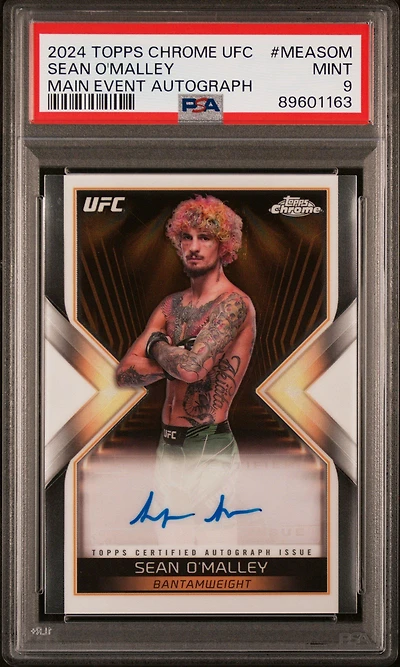 2024 Topps Chrome Ufc Main Event Autographs Measom Sean O'malley PSA 9