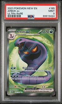 2023 Pokemon Mew En-151 185 Arbok Ex PSA 9