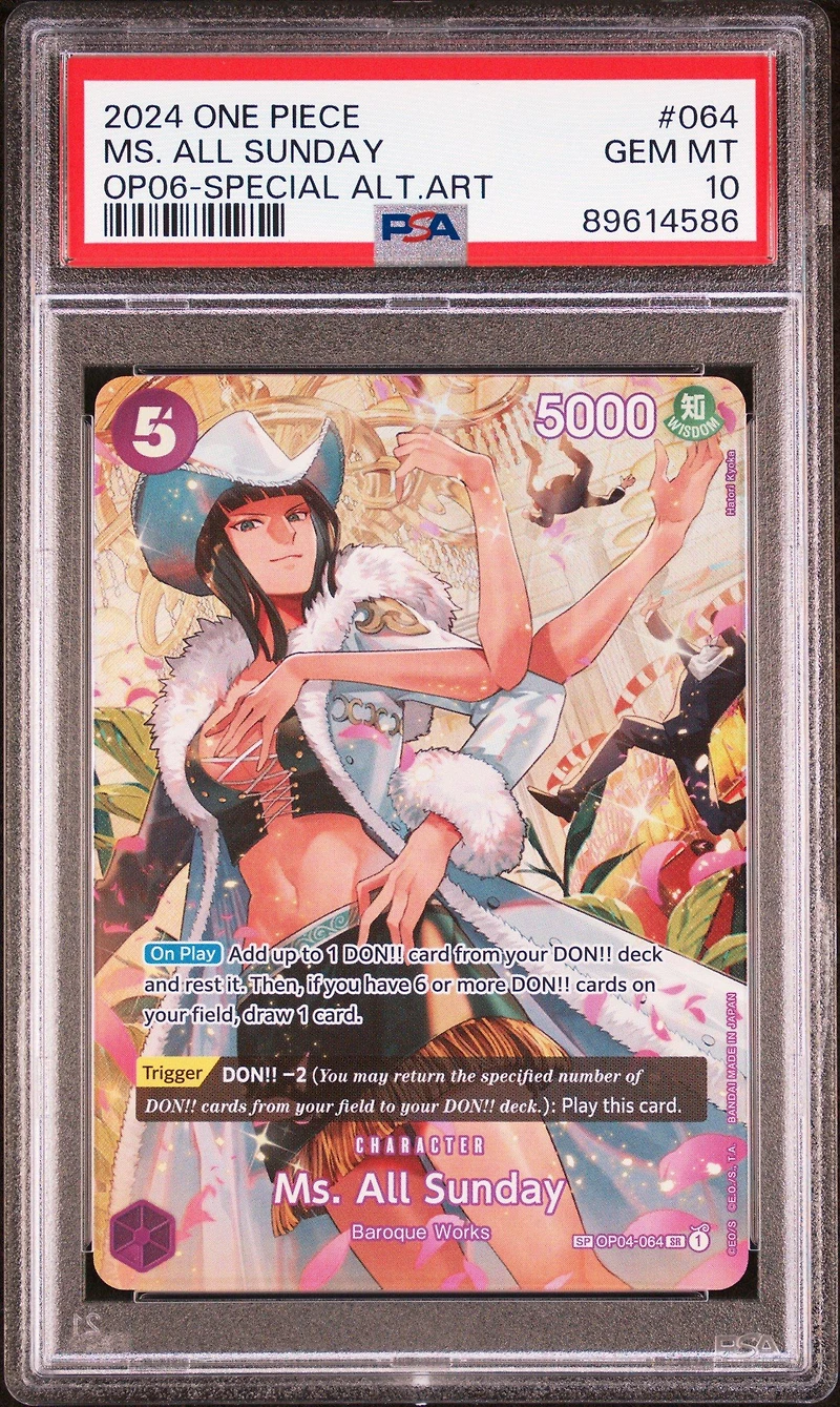 2024 One Piece Wings Of The Captain 064 Ms. All Sunday Special Alternate Art PSA 10