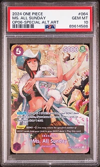2024 One Piece Wings Of The Captain 064 Ms. All Sunday Special Alternate Art PSA 10