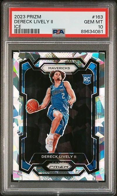 2023 Panini Prizm 163 Dereck Lively Ii Ice PSA 10