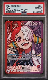 2024 One Piece Wings Of The Captain 001 Uta Alternate Art PSA 10
