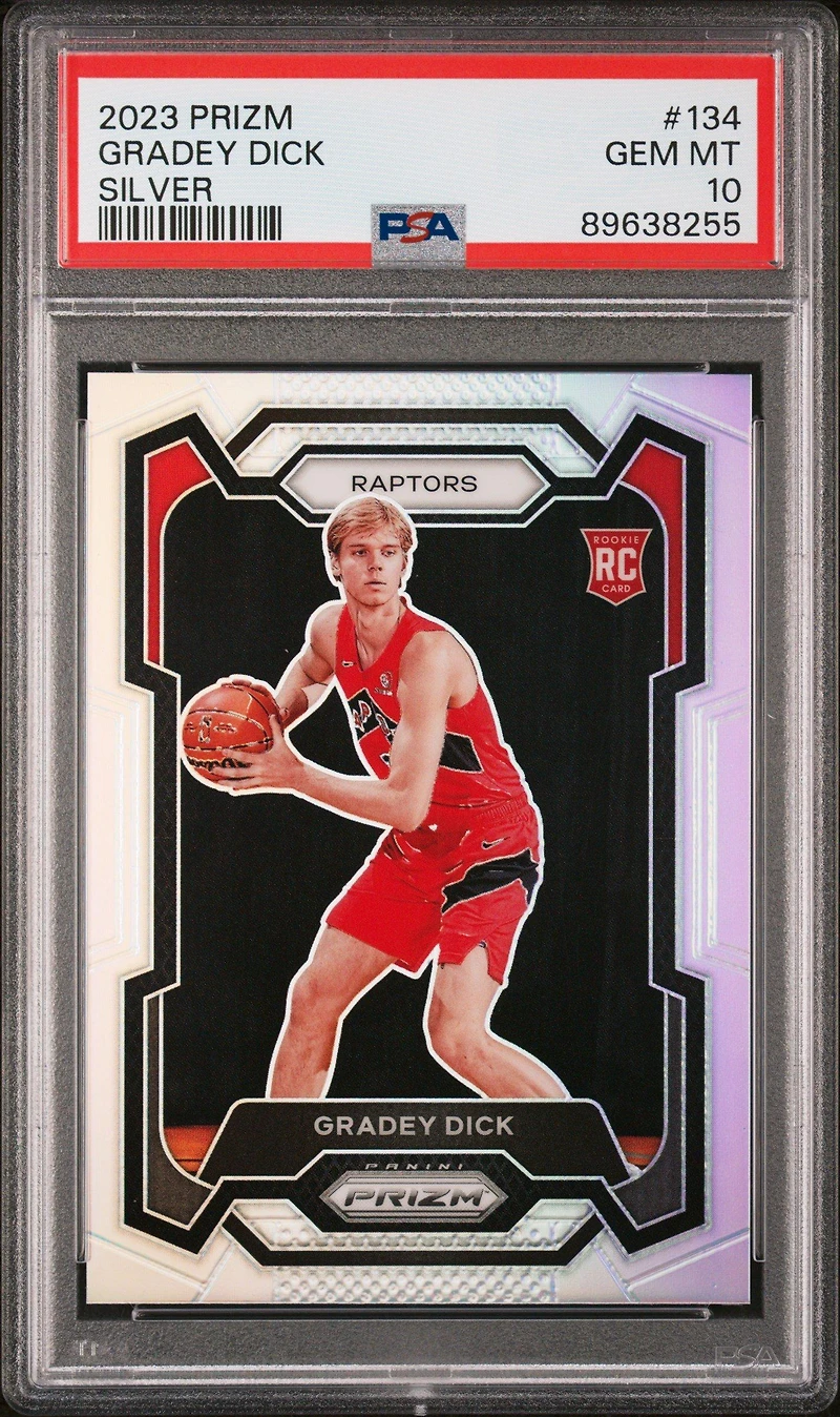 2023 Panini Prizm 134 Gradey Dick Silver Prizm PSA 10