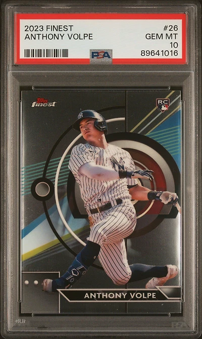 2023 Topps Finest 26 Anthony Volpe PSA