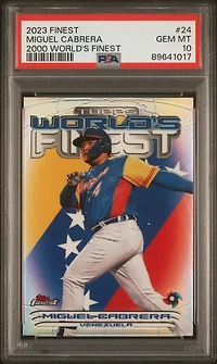 2023 Topps Finest 2000 World's Finest 24 Miguel Cabrera PSA 10