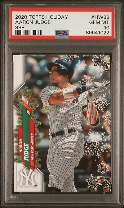 2020 Topps Holiday Hw38 Aaron Judge Ssp PSA 10