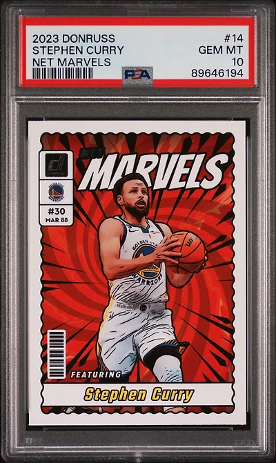 2023 Panini Donruss Net Marvels 14 Stephen Curry PSA 10