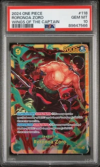 2024 One Piece Op06-wings Of The Captain 118 Roronoa Zoro PSA 10