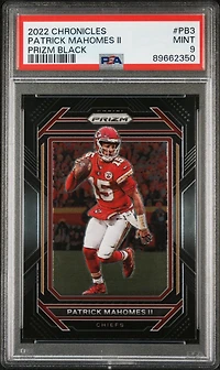 2022 Panini Chronicles Prizm Black Pb3 Patrick Mahomes Ii PSA 9
