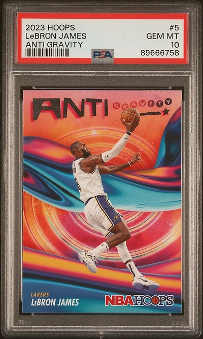 2023 Panini Nba Hoops Anti Gravity 5 Lebron James PSA 10