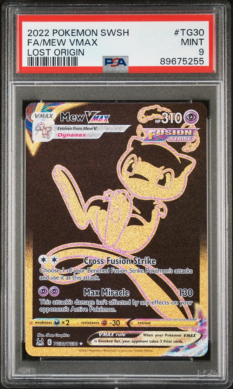 2022 Pokemon Sword & Shield Lost Origin Tg30 Fa/mew Vmax PSA 9