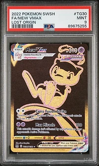 2022 Pokemon Sword & Shield Lost Origin Tg30 Fa/mew Vmax PSA 9