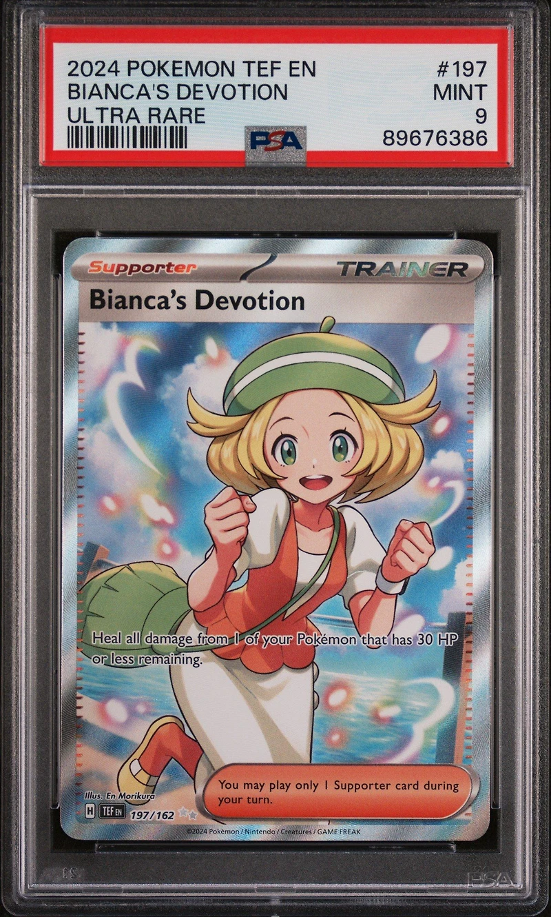 2024 Pokemon Tef En-temporal Forces 197 Bianca's Devotion PSA 9