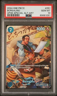2024 One Piece Op06-wings Of The Captain 051 Borsalino Special Alternate Art PSA 10