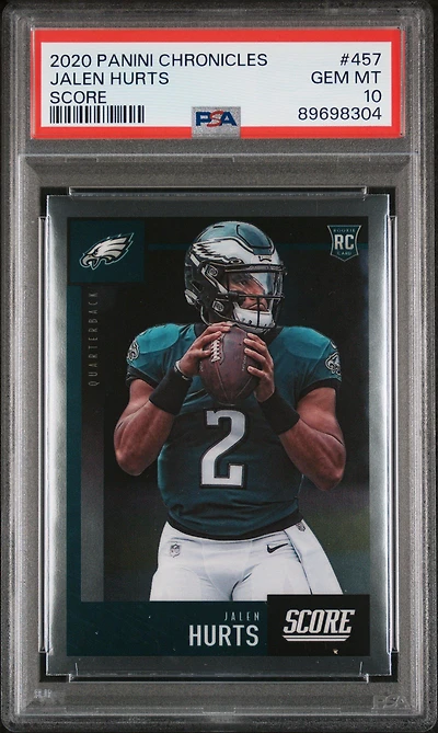 2020 Panini Chronicles Score 457 Jalen Hurts PSA 10