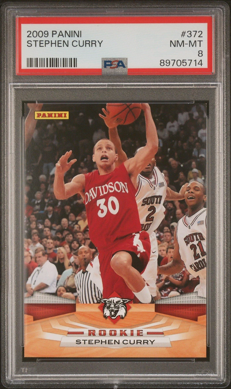 2009 Panini 372 Stephen Curry PSA 8