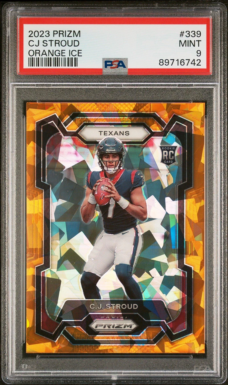 2023 Panini Prizm 339 Cj Stroud Orange Ice PSA 9
