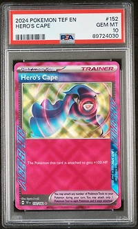 2024 Pokemon Tef En-temporal Forces 152 Hero's Cape PSA