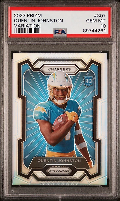 2023 Panini Prizm 307 Quentin Johnston Variation PSA 10