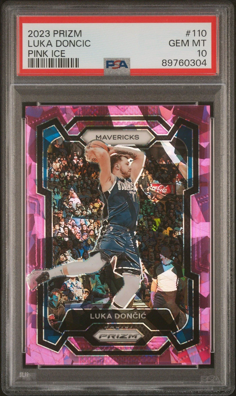 2023 Panini Prizm 110 Luka Doncic Pink Ice PSA 10