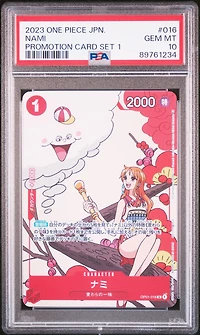 2023 One Piece Japanese Promos 016 Nami Promotion Card Set 1 PSA 10