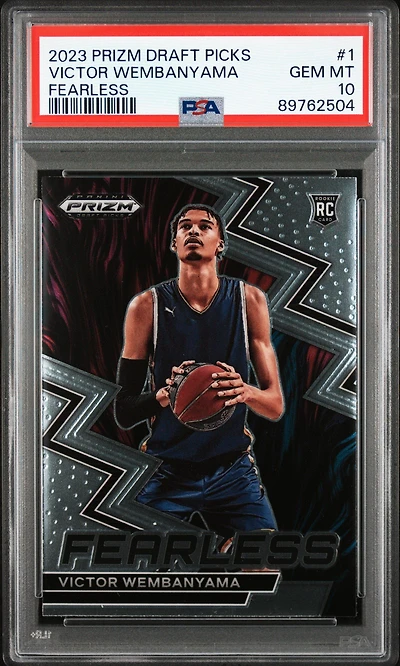 2023 Panini Prizm Draft Picks Fearless 1 Victor Wembanyama PSA 10
