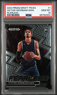 2023 Panini Prizm Draft Picks Fearless 1 Victor Wembanyama PSA 10