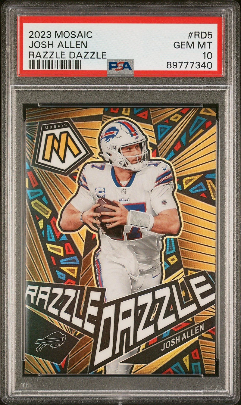 2023 Panini Mosaic Razzle Dazzle Rd5 Josh Allen PSA 10