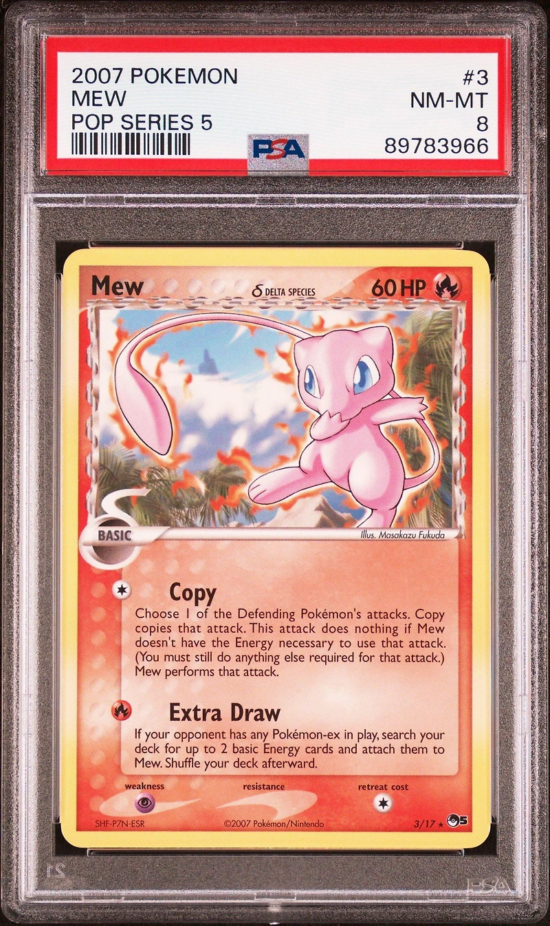 2007 Pokemon Pop Series 5 3 Mew PSA 8