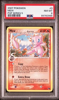 2007 Pokemon Pop Series 5 3 Mew PSA 8