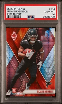 2023 Panini Phoenix 104 Bijan Robinson Fire Burst PSA 10